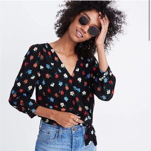 🌸 🌺 Madewell Wrap Top in Pressed Flowers 🌼